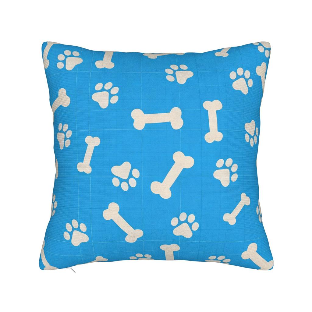 Pillow Cover Dog Paw Print And Bone Morden Pillow Case For Chair Sofa Home Decor Pillowcases