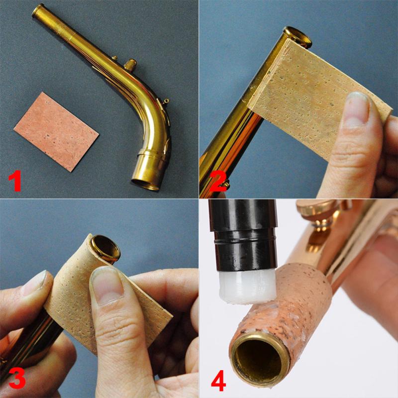 3PCS 60*40*2mm Natural Saxophone Cork Sheet Neck Joint Board Suitable for Alto/Soprano/Tenor Sax