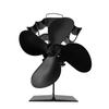 Ventilador de estufa alimentado por calor de 4 aspas   Silencioso para chimenea de leña   para una distribución eficiente del calor