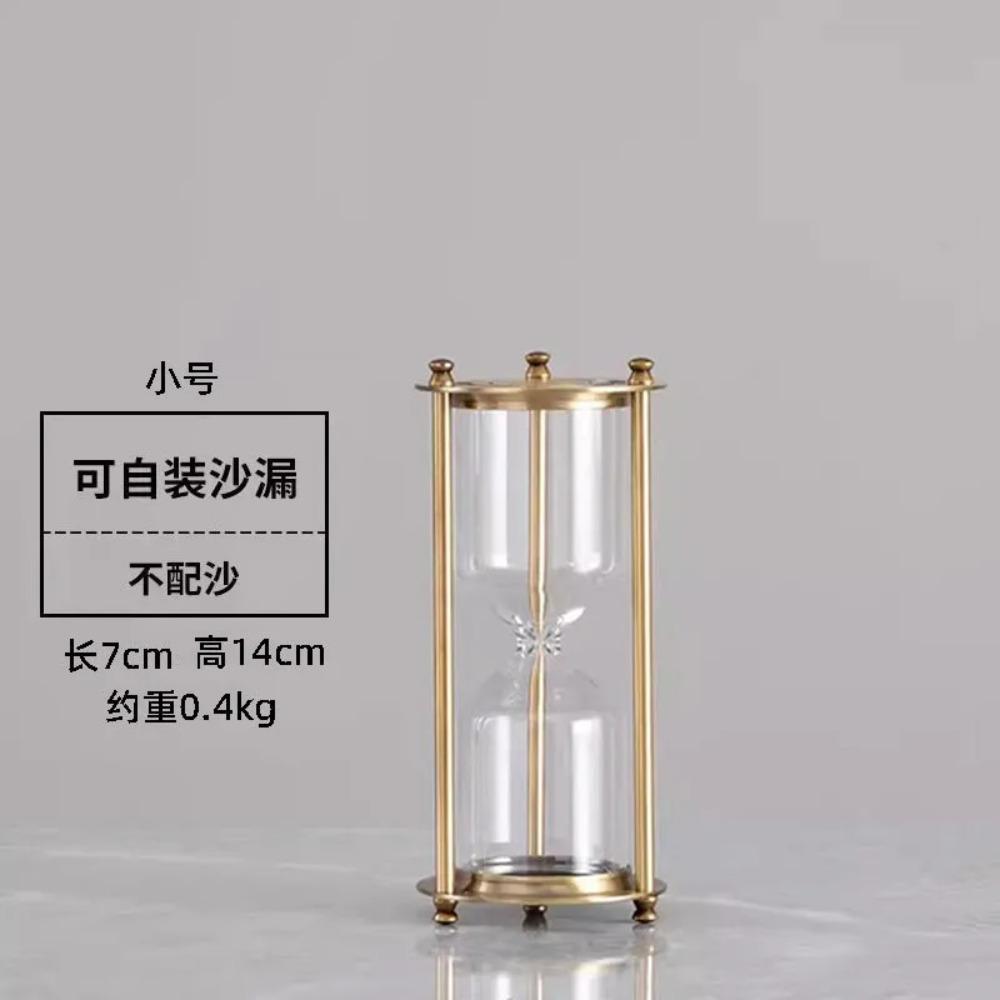 Metal Self-assembled Hourglass Ornaments Hourglass Timer Glass Desktop Ornaments Creative High-grade Retro Hourglass Timer
