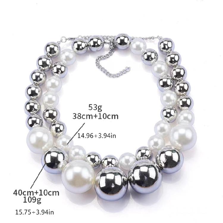 Fashion Collar Necklace Vintage Elegant Pearl Beads Ball Choker Necklace