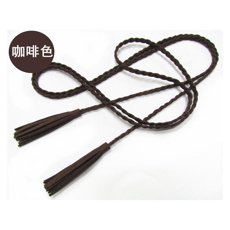 

Женское шифоновое кружевное платье на талии, летнее платье с одним кольцом и одним углом, тонкий пояс с кисточками кофейный