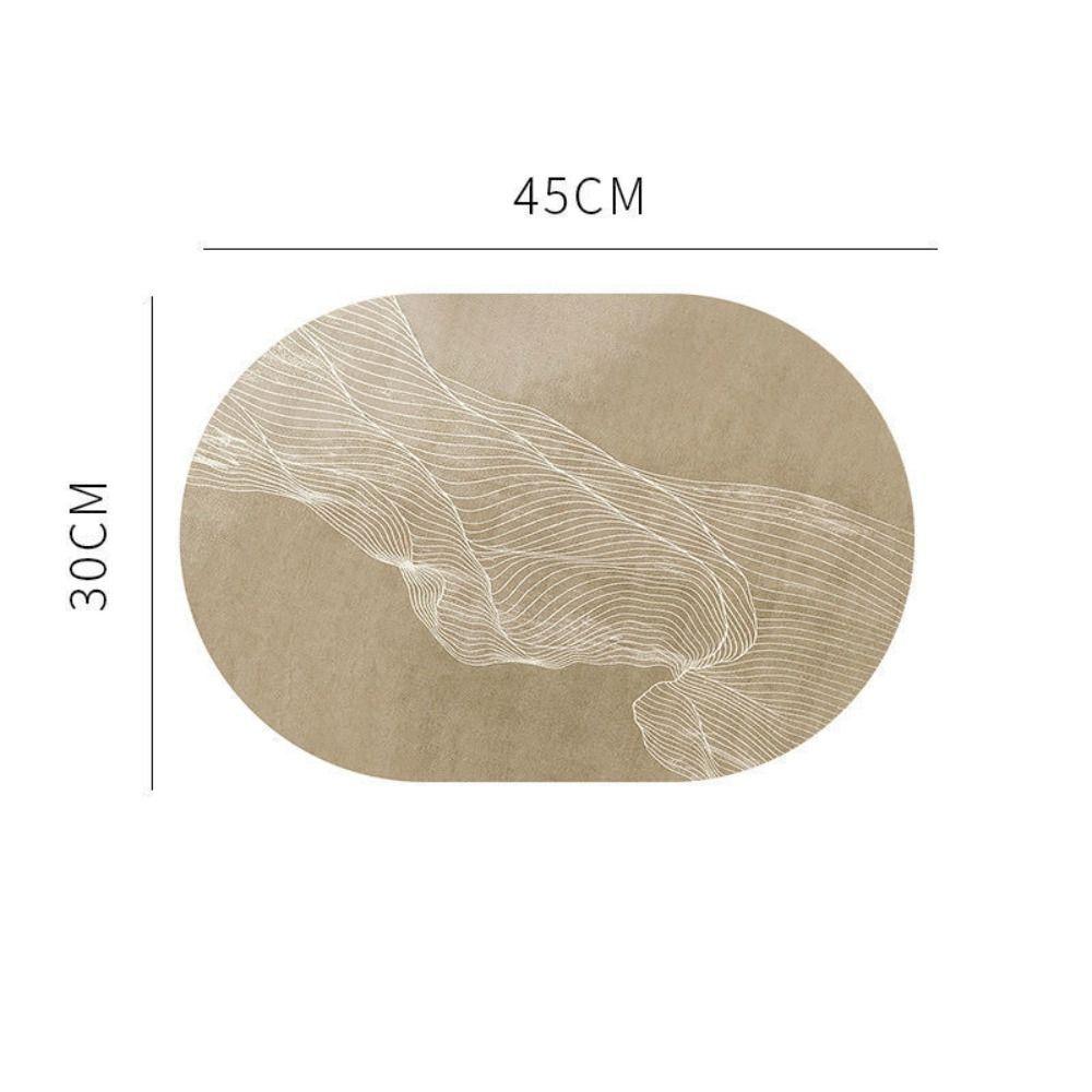 High Temperature Resistance Coasters Waterproof Placemat Oval PVC Leather Table Mats Cooking Table