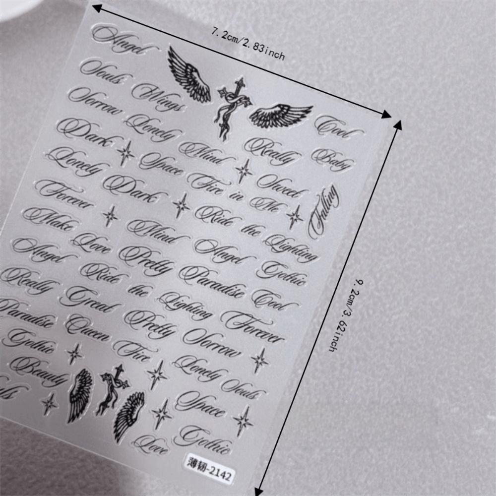 Self-Adhesive Wing Nail Art Stickers Thin Nail Decorations Nail Decorative Stickers Home DIY