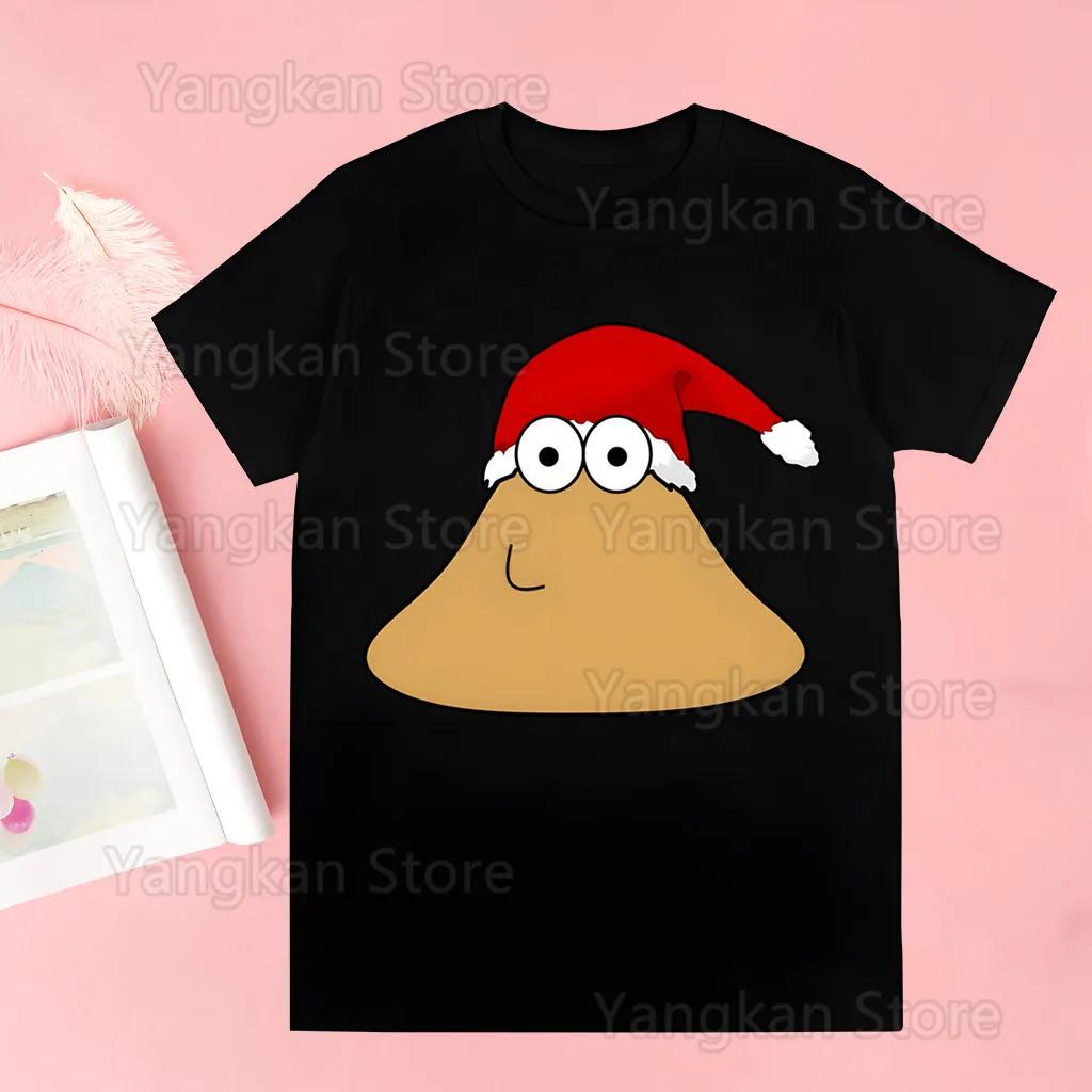 Pou Women Tshirt Harajuku Lady Letter Print T shirt Funny Female Tshirt Leisure Casual Fashion Aesthetic Tshirt