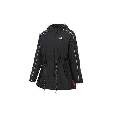 Série CNY Veste chaude tissée à capuche doublée en polaire Veste pour femme Noir GP0625
