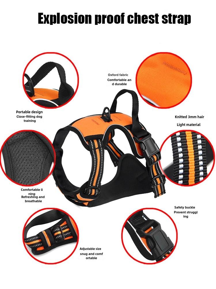 Dog Leash, Chest and Back, Large Dog Walking Leash, Medium To Large Explosion-proof Sling, Chest and Back