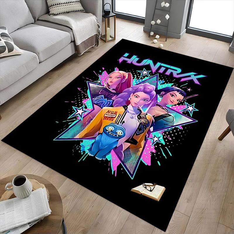 Huntrxx Future Fashion Icons Carpet For Playroom Bedroom Living Room Sofa Home Decorkids Game Area Rug Nonslip Floor Mat