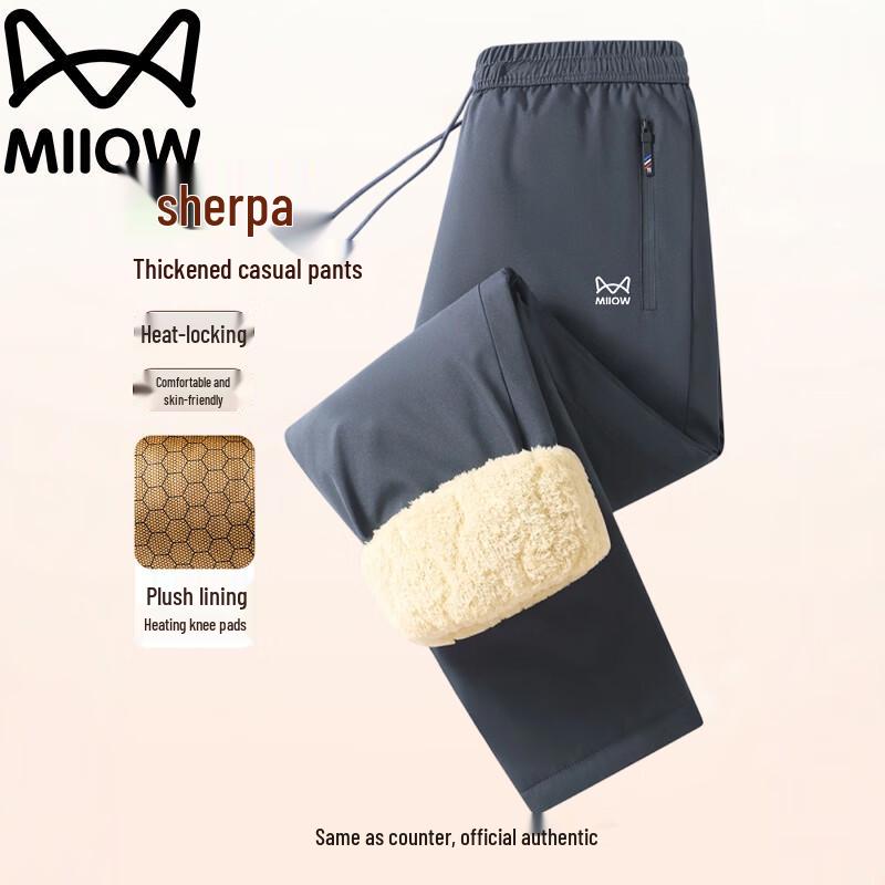 Men's Fleece-Lined Straight-Leg Casual Pants
