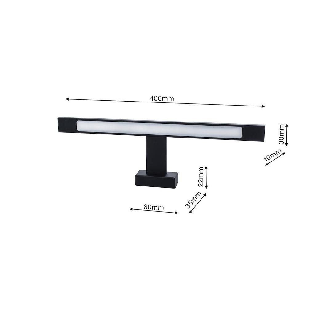 KINKIET SHINE BLACK 40CM 7W LED