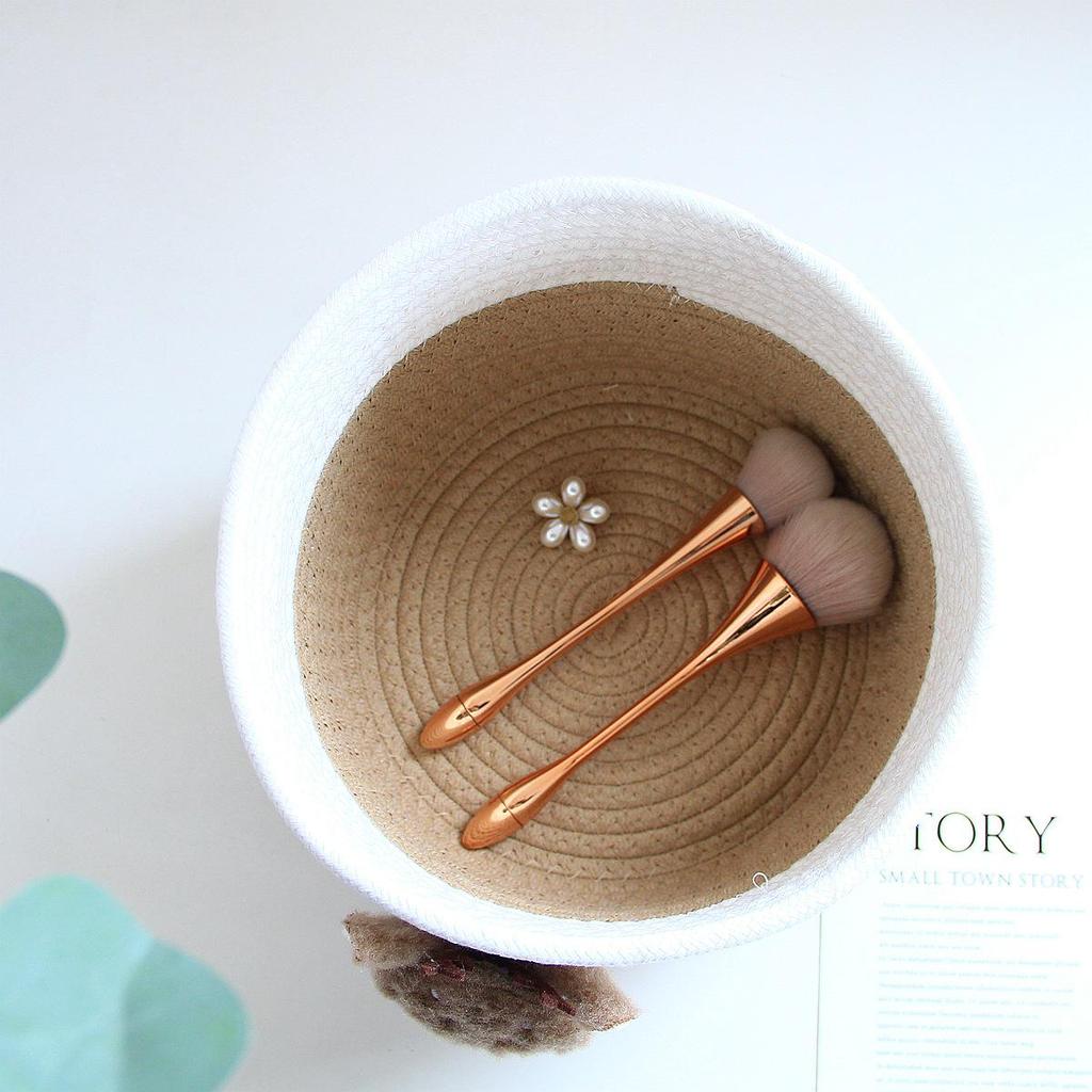 Handmade Woven Storage Basket for Home: Organize Cosmetics, Snacks & Sundries in Entryway & Desktop