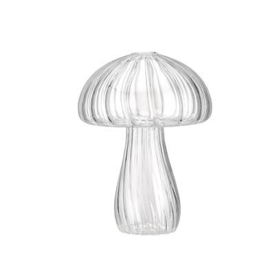 Pilzförmige Vase Glas Kleine Vase Hydrokulturpflanze Blumengefäße