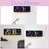Digital Wall Clock With Rgb Led Lights Modern Living Room Decor Extra Large Display