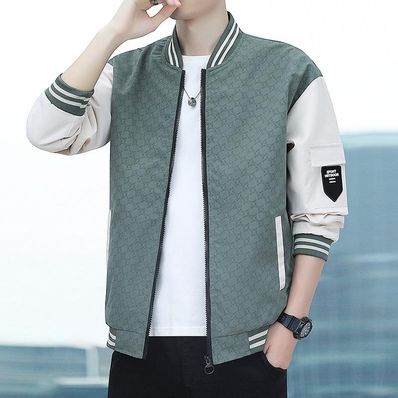 

Новая весенне-осенняя мужская куртка с бейсбольным воротником, молодежный стиль, мужская повседневная куртка со стойкой 5XL