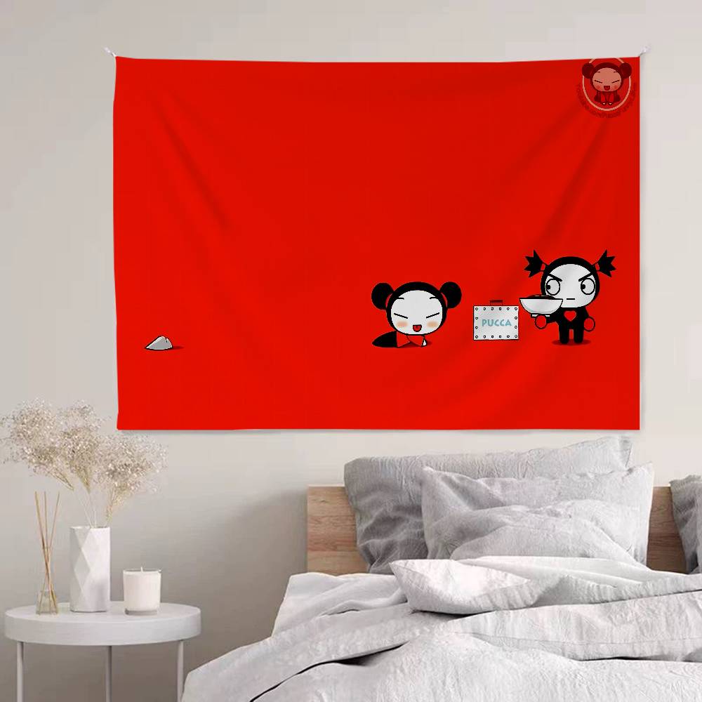 PPucca Cartoon Tapestry Art Science Fiction Room Home Decor Art Home Decor