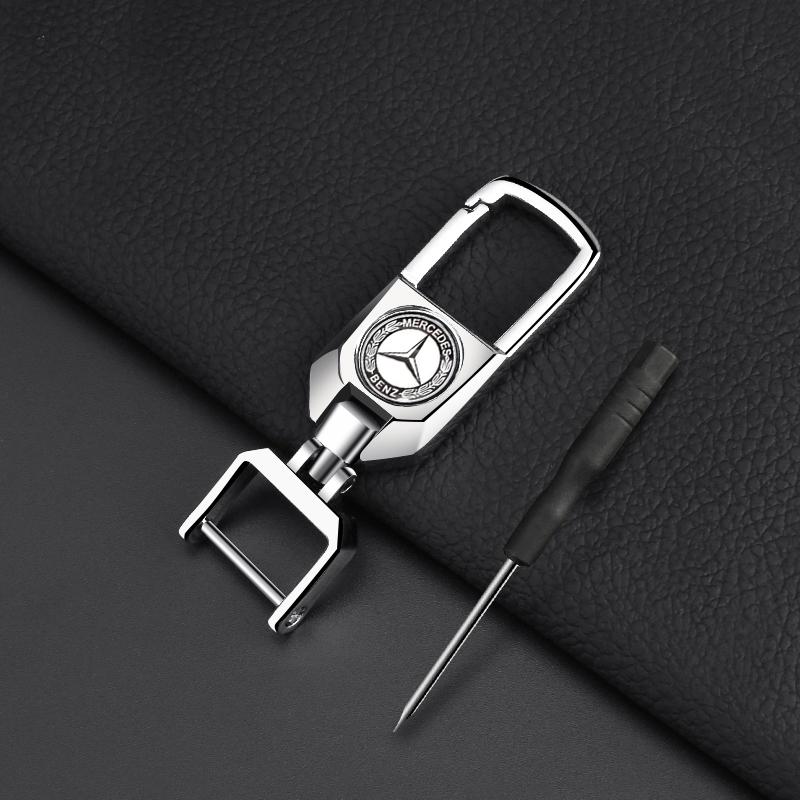 Leather Key Chain Car Keyring Pendant Keychain Car Accessories For Mercedes Benz AMG W246 W212 W204 C117 X156 A B C E Ml Gl Cla Gla Glk Sl Slk Class