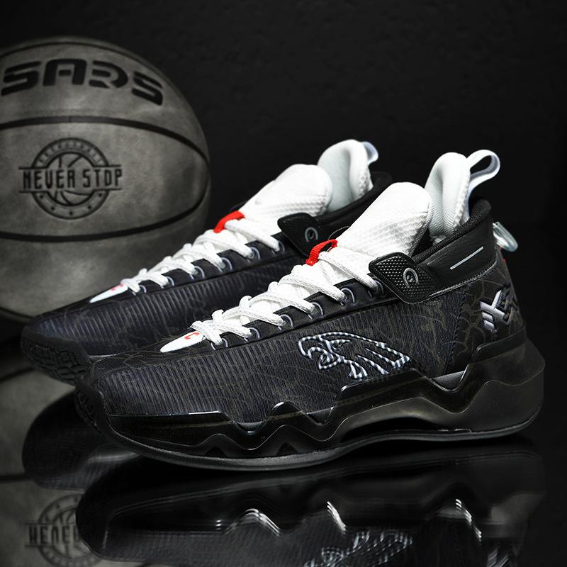 Practical basketball shoes Rubber running Casual indoor and outdoor Zhongbang luminous children's couple sole sports shoes Sneakers men