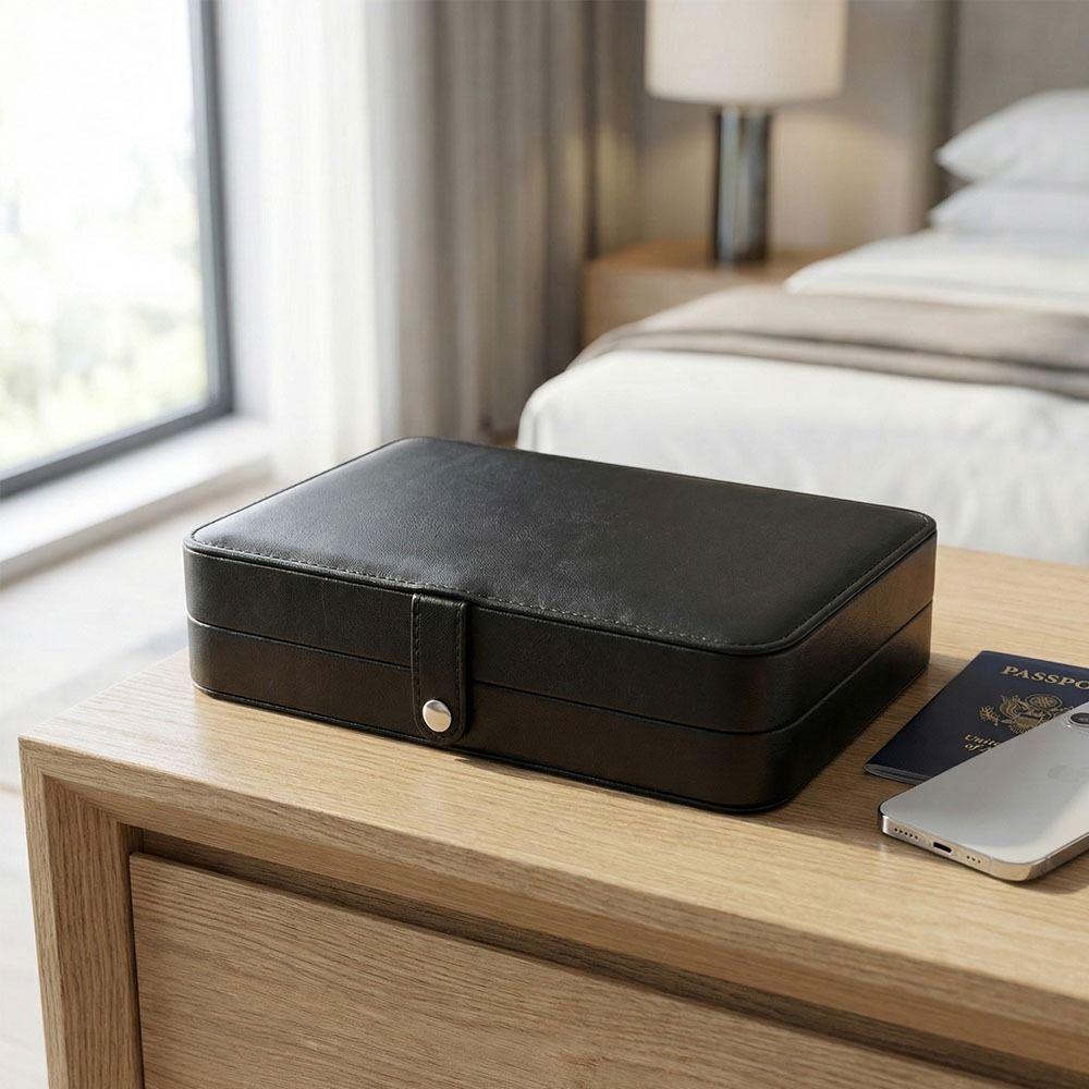 Große Schmuckaufbewahrungsbox Anti-Oxidation Halsketten-Aufbewahrungskoffer Ring Halskette Ohrring