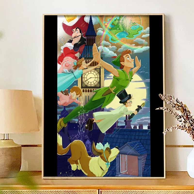 Disney Diamond Painting Full of Diamonds 5D Peter Pan & Wendy Diamond Art Home Decoration Creative Handicrafts