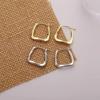 2024 Women's Luxury Silver Square Ear Cuffs & Hoop Earrings