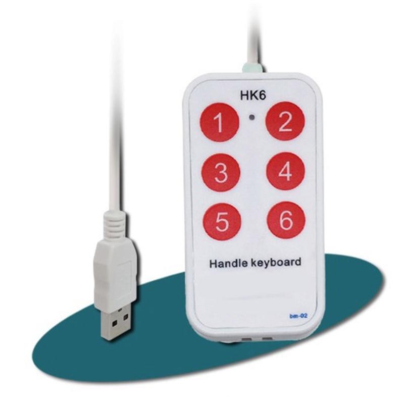 Programmable Keypad Shortcut Key Macro Keypad 6 Key Function Convenient Setting Keyboard for Instrument Control