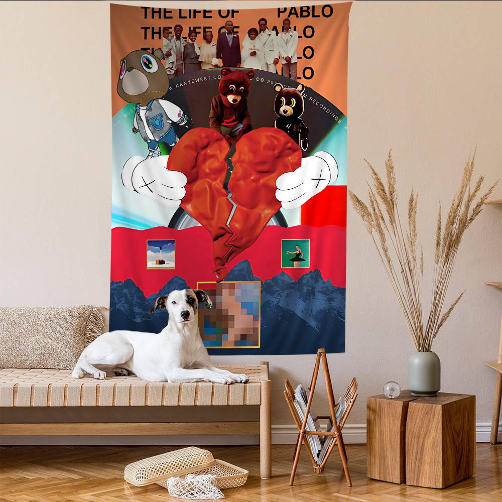 KKanye SINGER Westwebp Colorful Tapestry Wall Hanging Cheap Hippie Wall Hanging Bohemian Wall Tapestries Mandala Sheets