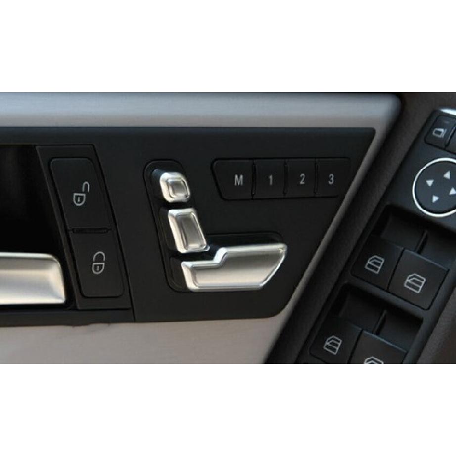 For Benz E-Class W212 2008-2013 Car Seat Adjust button Matte Silver Sticker Trim