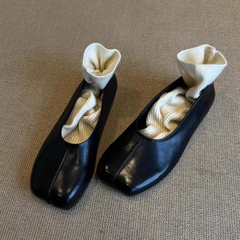 

Модные женские лоферы с квадратным носком, туфли-балетки, повседневные женские сандалии, летние кроссовки 2025, модная обувь для ходьбы, удобная женская обувь 35 чёрный