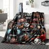 Horror Movie Series Print Flannel Blanket High Quality Warm Comfortable Cover for All Seasons Perfect for Gifts Home Decor