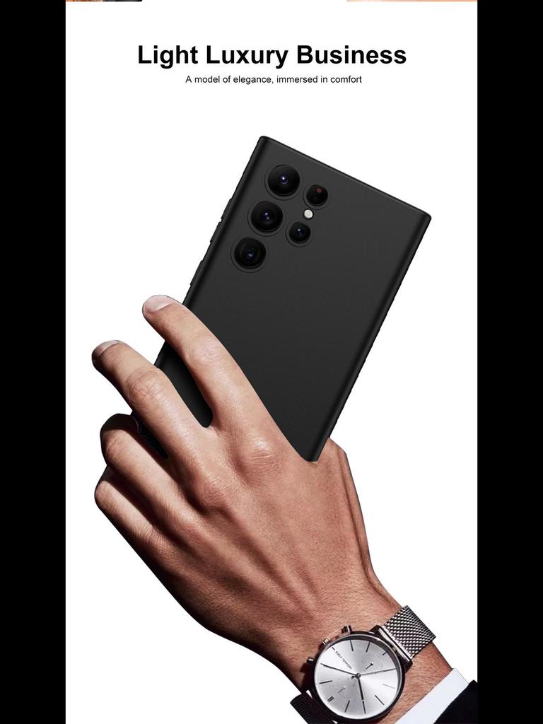 „Husă lichidă din silicon cu acoperire completă pentru Samsung S24 Ultra/S23 Plus - protecție împotriva căderii, la senzația pielii”