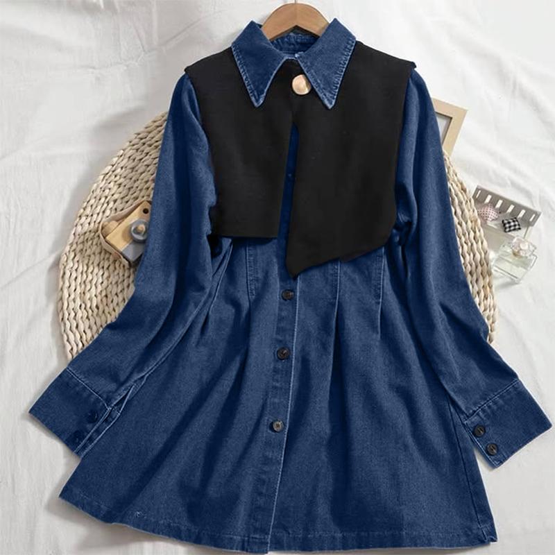 

ZANZEA Женская повседневная блузка с отложным воротником, свободного кроя, с длинными рукавами, в стиле пэчворк 5XL чёрный