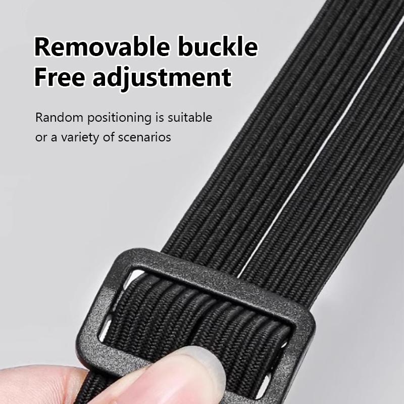 SEAMETAL Universal Elastic Strap with Hooks 4-Claw Motorcycle Luggage Net Helmet Rope Adjustable Cargo Tie Down for Bike Bicycle ATV Moto