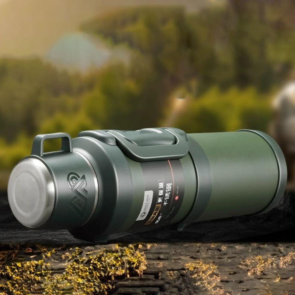316 Stainless Steel Camping Vaccum Flask Foldable Handle Thermal Mug Durable Sport Bottle Outdoor