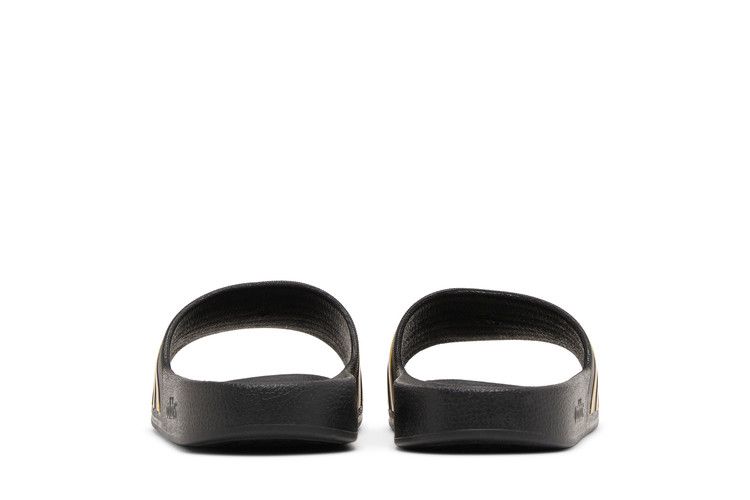 adidas Adilette Aqua Slides Core Black Gold Metallic