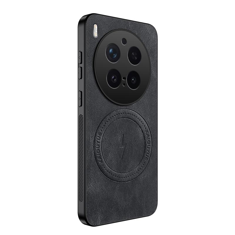 

Для Vivo X300 Pro Чехол для телефона из кожи нового стиля Для Vivo X300 Pro Для Magsafe Магнитная беспроводная зарядка Чехол X300 Pro Чехол для телефона vivo X300 Pro чёрный