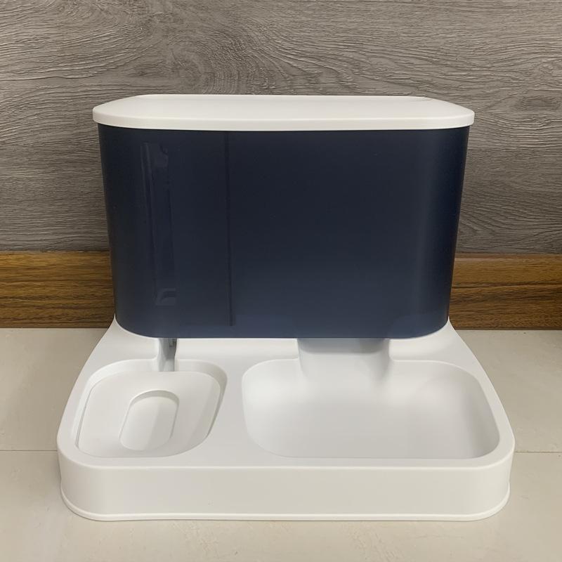 Intelligent Pet Automatic Food Dispenser Water Dispenser All-in-one Transparent Large-capacity Non-wet Mouth Flow Water Supplies
