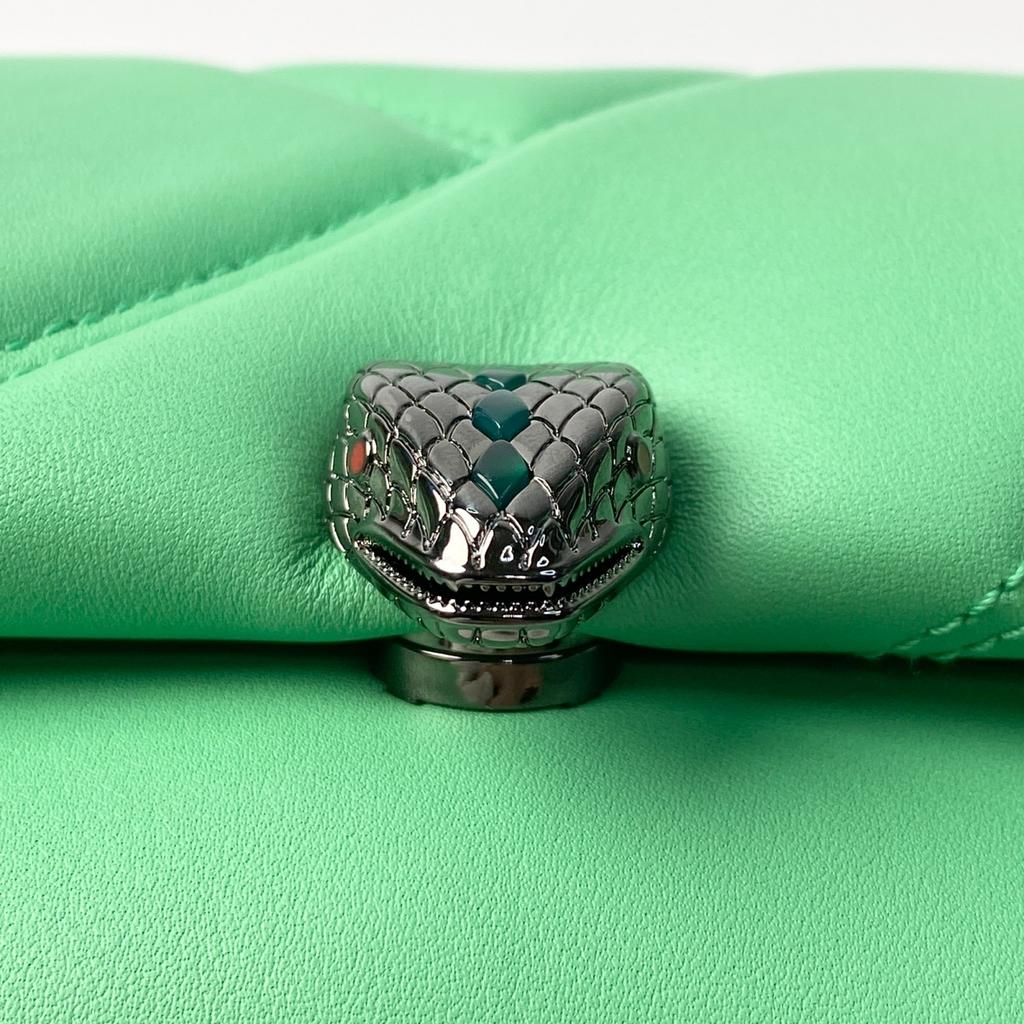 Used BVLGARIShoulder Bag green leather Women