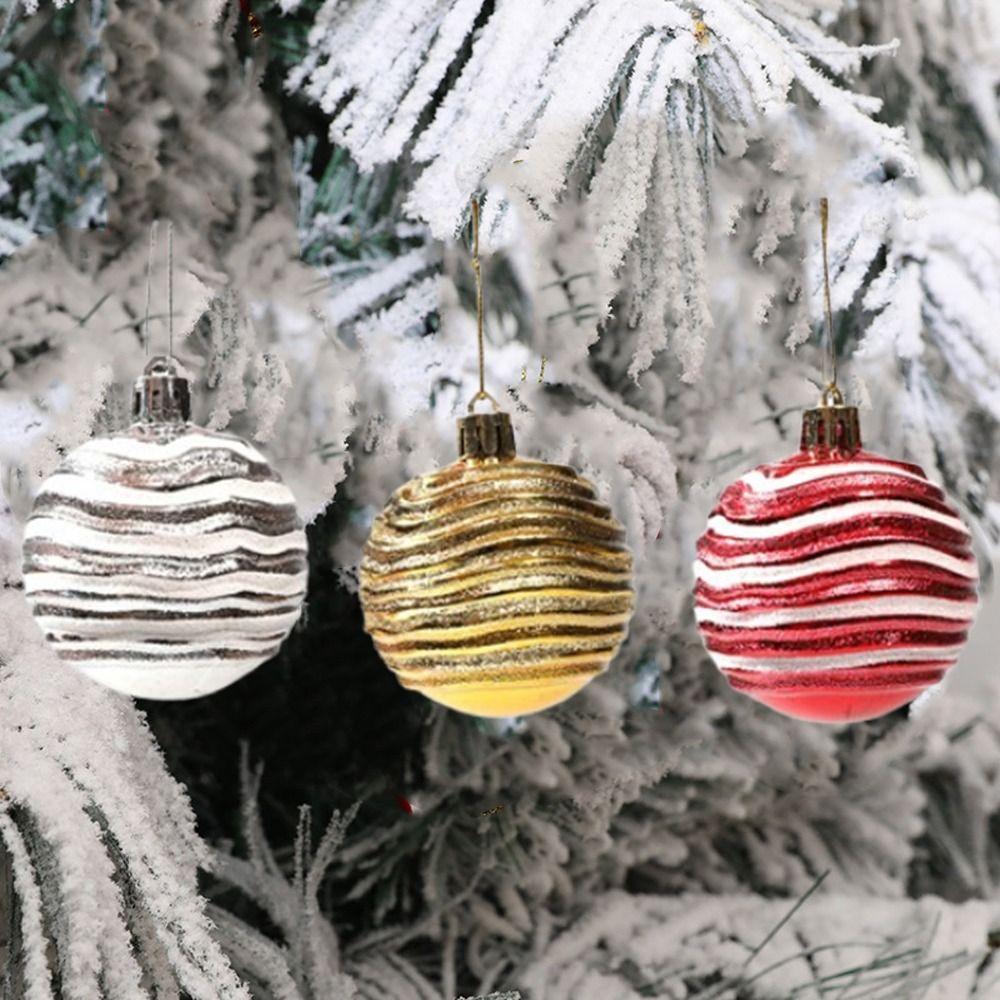 12pcs Creative Christmas Ball Delicate Hanging Ornament DIY Supplies Christmas Tree Pendant  Wedding