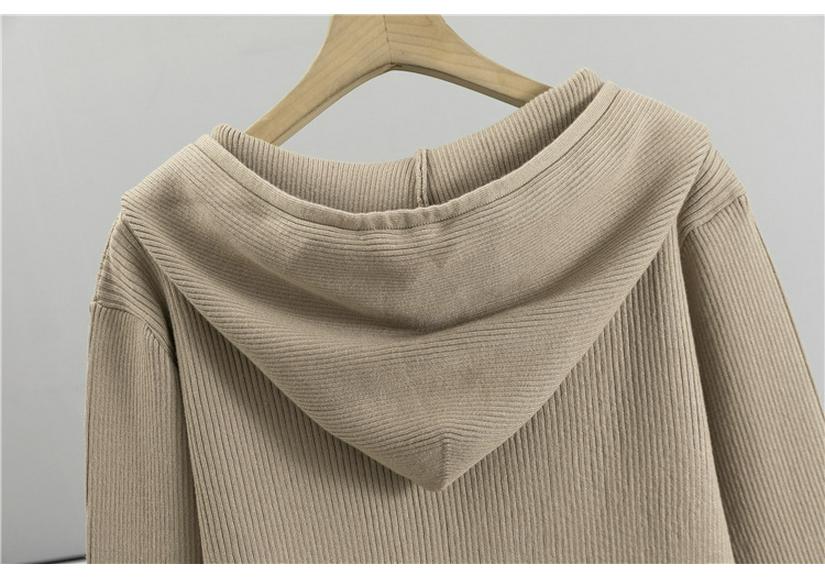 Conjunto de Calças de Perna Larga e Cardigã de Malha com Capuz - Moda Europeia Feminina Casual Outono/Inverno com Detalhes em Strass