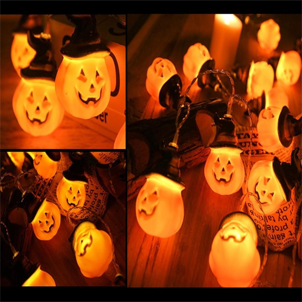 6-meter 40 Halloween Pumpkin String, Witch Hat Pumpkin Decorative String