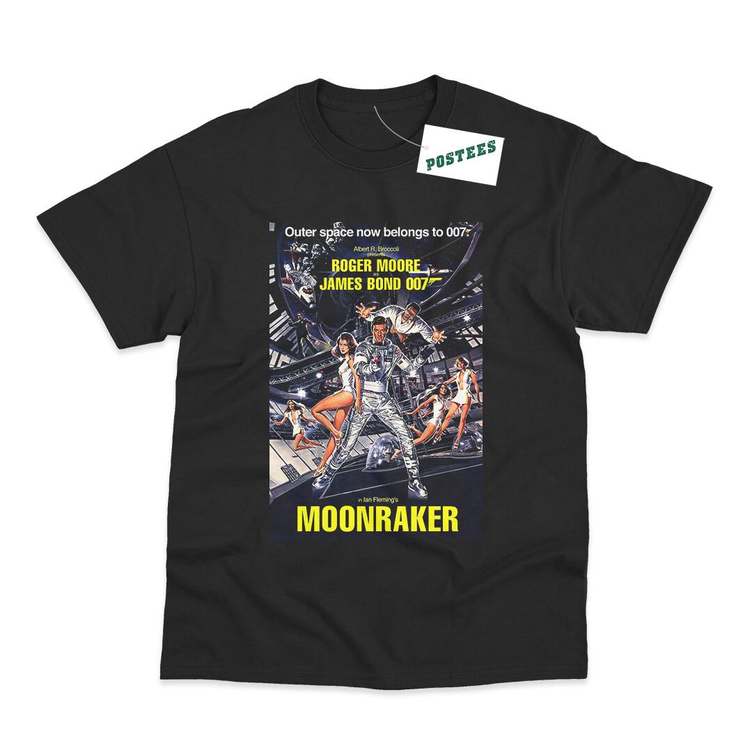 Retro Movie Poster Inspired By James Bond Moonraker DTG Printed T-shirt XXXL