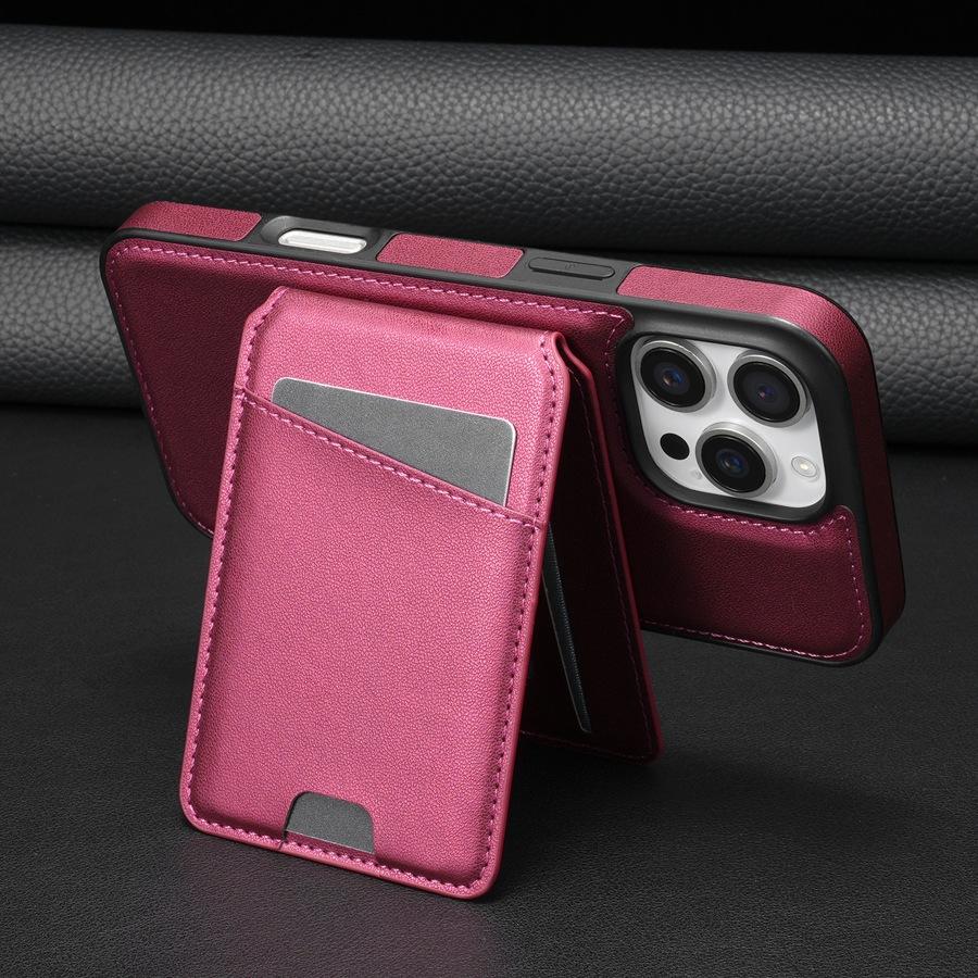 Odnímatelné magnetické bezdrátové nabíjecí pouzdro na telefon 2 v 1 | Ultratenký design se slotem pro kartu a nastavitelným stojanem | Rychlé nabíjení pro iPhone Samsung