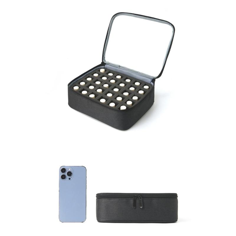 Amichevole per il Viaggio Smalto Organizzato Contiene 30 Flaconi Custodia per Oli Essenziali con Design Trasparenti Facile Accesso