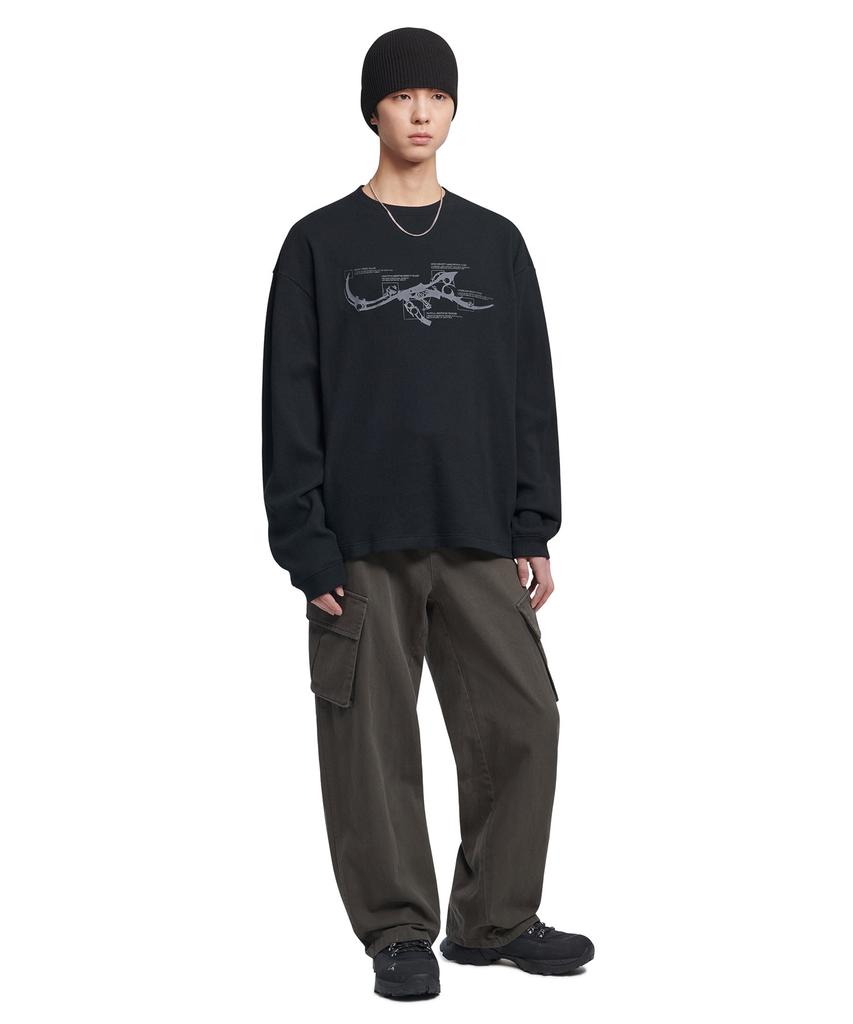 Nomaenyueol Slash Cargo Pants - Charcoal