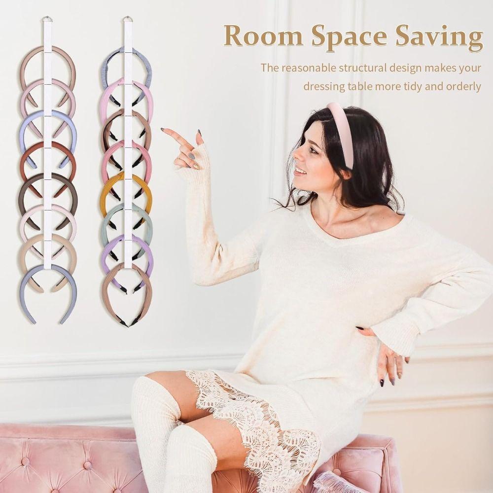 Gift Elastic Headband Holder Universal Wall Mounted Hanging Hairband Storage Large Capacity Hair Hoop Organizer Bedroom Decor