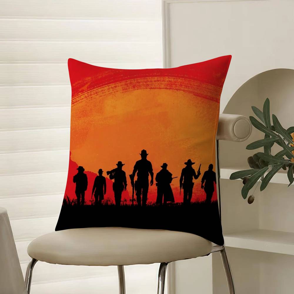 World Famous Game Red Dead Redemption-Pop Pillow Case Comfort Sofa Bed Silky Elegant Invisible Zipper Decorative Cushion Cover