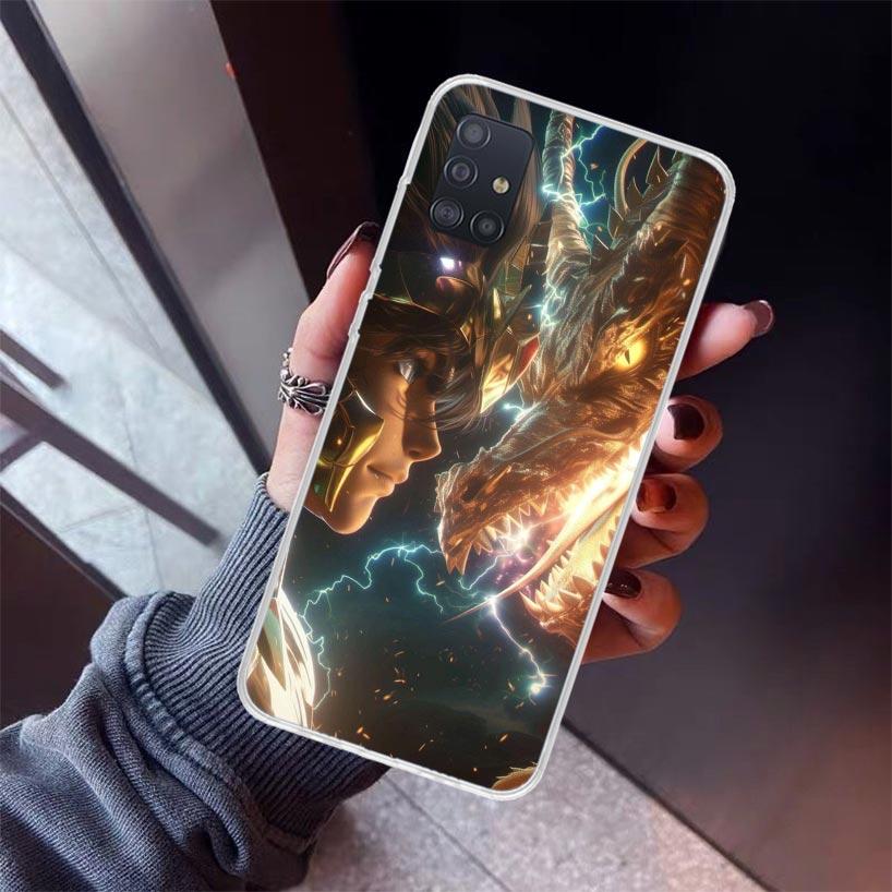 Saint Seiya Cool Phone Case For Samsung Galaxy A52 A51 A50S A32 A22 A12 A02S A72 A71 A31 A70 A30S Note 20 Ultra 10 Plus S10 Gala