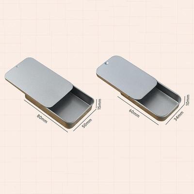 Blech Mini Metallbox Schiebdeckel Aufbewahrungsbox Hochzeit Schmuck Pillendosen Tragbare Blechdosen Behälter Kosmetik-Organizer