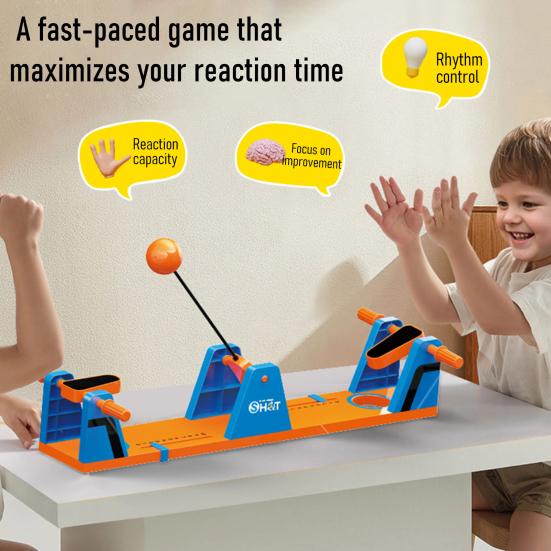2 Players Volley Shot Toy Hand-eye Coordination Reaction Focus Training Football Basketball Shot Board Game Kids Interactive Desk Toy