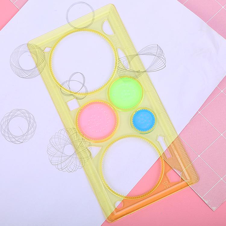 Creative Kaleidoscope Ruler Set: Versatile Drawing Board for Children and Students